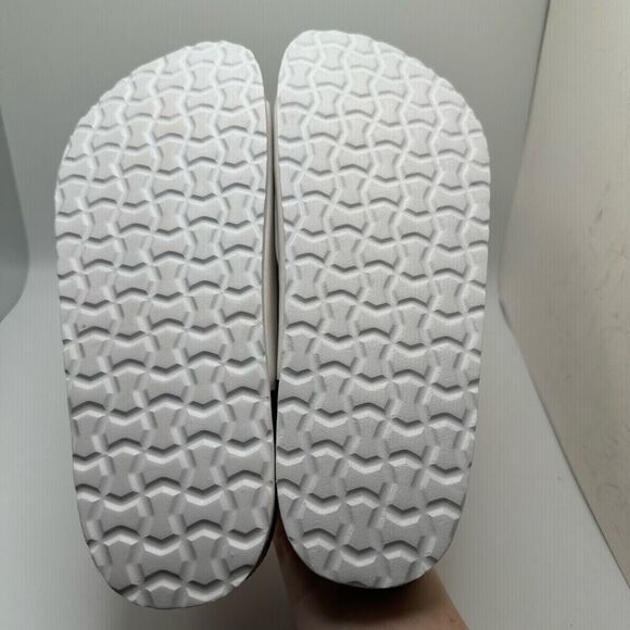 CUSHIONAIRE Women's Cork Footbed Sandal With +Comfort 10 WHITE - Picture 5 of 7